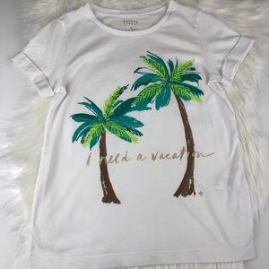 Kate Spade Broome Street Shirt “I Need a Vacation”